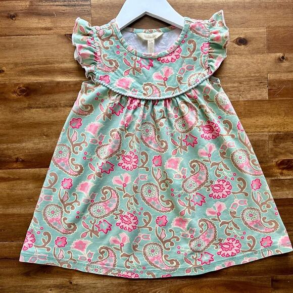 Matilda Jane Happy & Free Green Paisley Growing Season Sleeveless Pearl Dress 4 - Picture 2 of 9